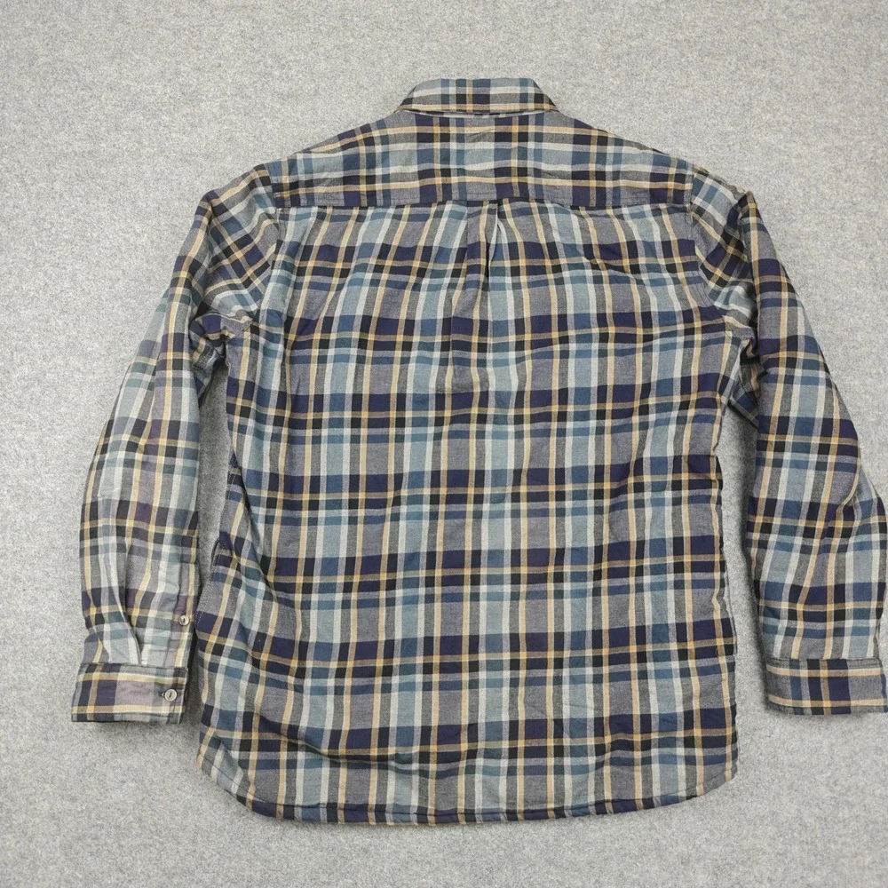 Carbon2cobalt‎ Jacket Mens LT Blue Plaid Sherpa Lined Flannel Shacket Button